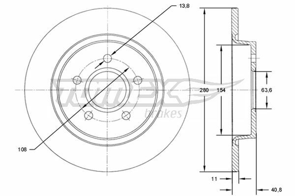 Brzdový kotouč TOMEX Brakes